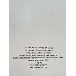 Tintin Og Hans Skaber - Beno�t Peeters - Dansk 1. Oplag 1989