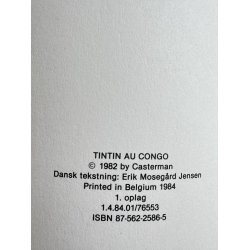 Tintin i Congo - Originalversionen Fra Le Petit Vingti�me - 1. Oplag 1984