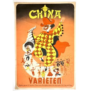 Original Vintage Plakat - China Variet�n - Gunnar Bergenholtz 1944