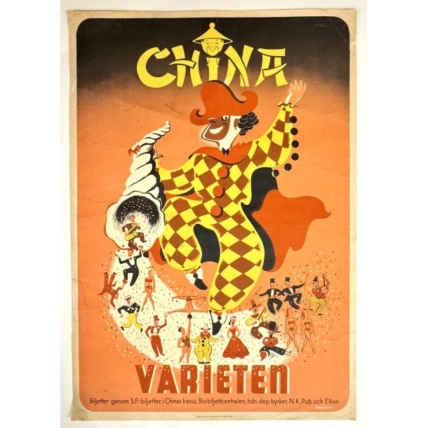 Original Plakat - China Varieten 1944