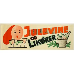 Original Plakat - Julevine Og Likrer