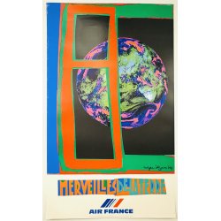 Original Vintage Plakat - Merveilles De La Terre - Air France