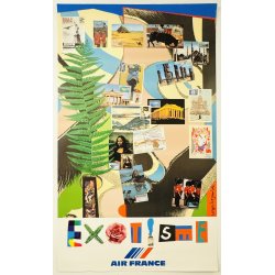 Original Vintage Plakat - Exotisme, Air France