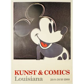 Original Plakat - Warhol, Mickey - Kunst & Comics, Louisiana 1988