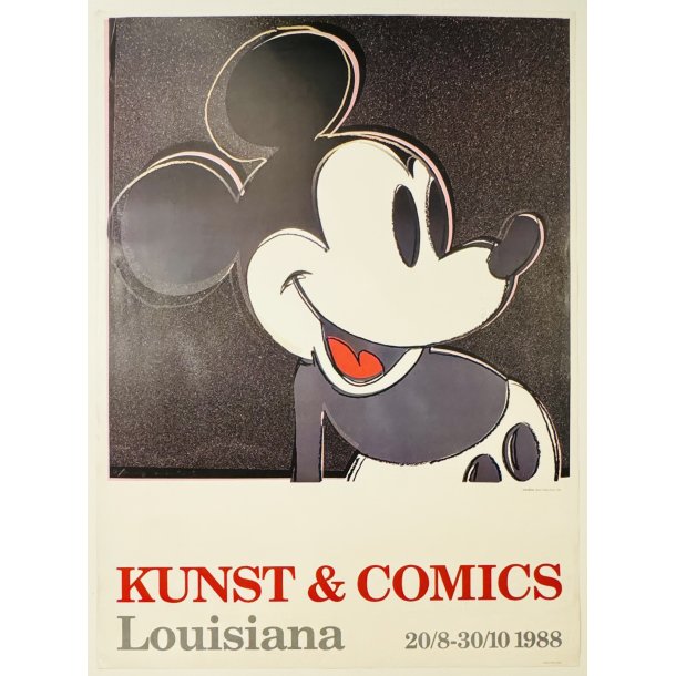 Original Plakat - Warhol, Mickey - Kunst &amp; Comics, Louisiana 1988