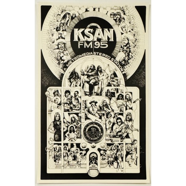 Original Plakat - KSAN FM95, A Metromedia Stereo Station 1971 