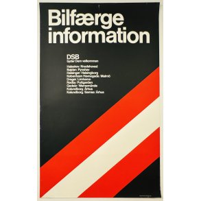 Original Plakat - DSB, Bilfrge Information