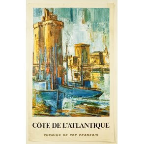 Original Plakat - Cte De L'Atlantique, Chemis De Fer Francais 1966