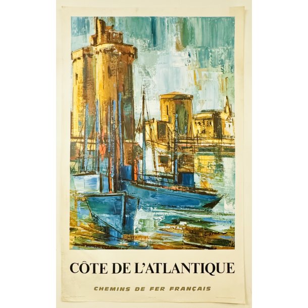 Original Plakat - Cte De L'Atlantique, Chemis De Fer Francais 1966