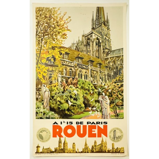 Original Plakat - A 1h15 De Paris, Rouen