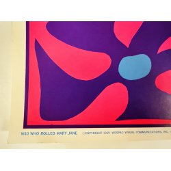 Original Psykedelisk Plakat - Who Rolled Mary Jane? 1969