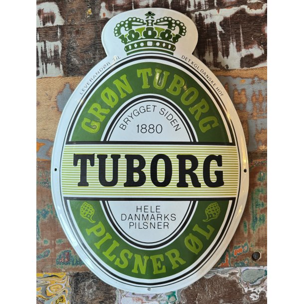 Emaljeskilt - Grn Tuborg Pilsner