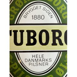 Emaljeskilt - Grn Tuborg Pilsner