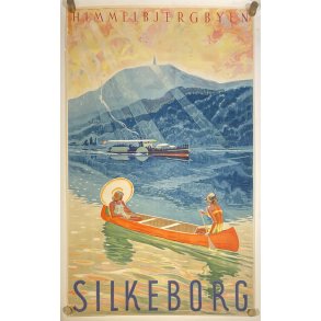 Original Plakat - Himmelbjergbyen Silkeborg
