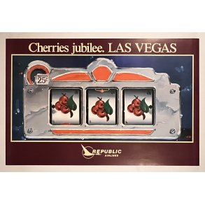 Original Plakat - Republic Airlines - Las Vegas 