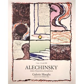 Original Alechinsky Udstillings Plakat - Composition