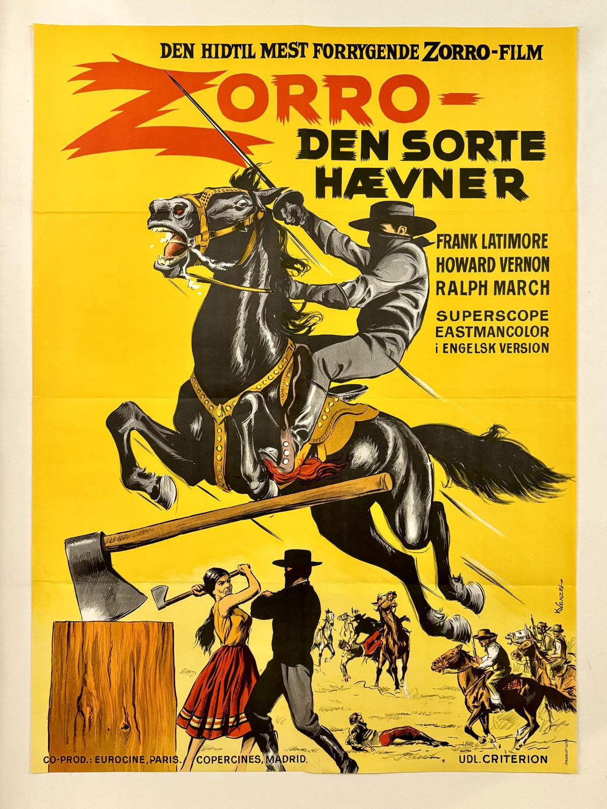 Zorro Den Sorte Hævner - Eventyrfilm - Tintin & FilmPlakaten