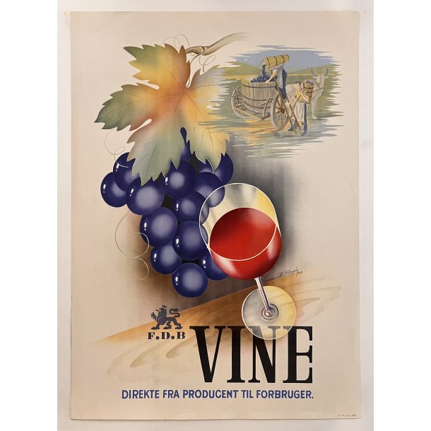 Original Plakat - F.D.B. Vine