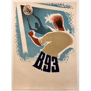 Original Vintage Plakat - B. 93 Fodbold