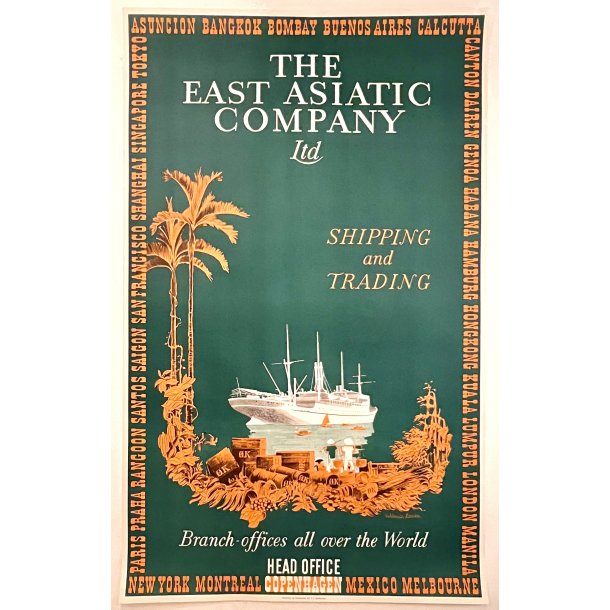 Original K Plakat - The East Asiatic Company LTD. Shipping and Trading