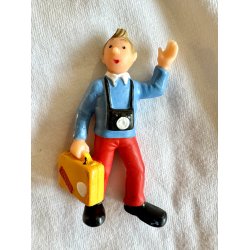 Tintin Vintage Pakke - T-shirt, Spillekort, Raket vedhng og 3 figurer