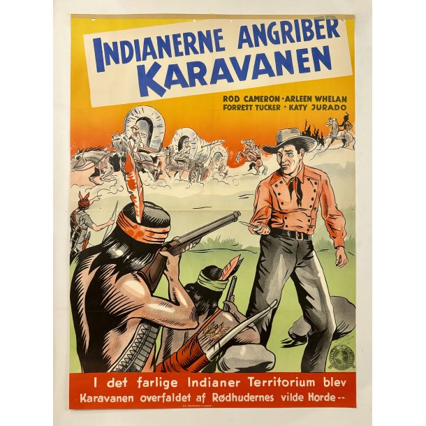 Indianerne Angriber Karavanen