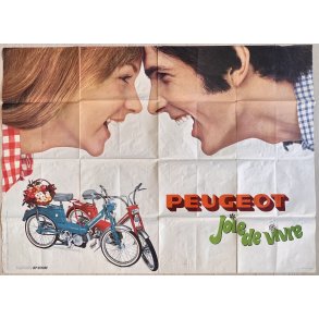 Original Fransk Peugeot Plakat 