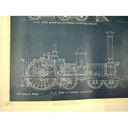 Original Plakat - Locomotives Of The Nineteenth Century