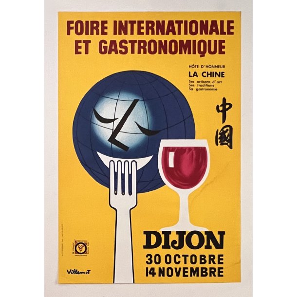 Original Foire internationale et gastronomique Dijon Plakat