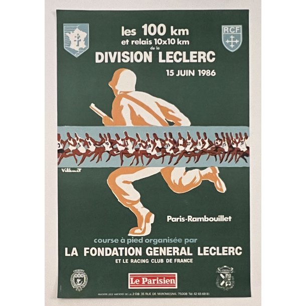 Original Division Leclerc: Racing Club of France 1986 Plakat