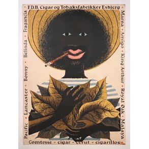 Original F.D.B. Cigar og Tobaksfabrikker Esbjerg Plakat