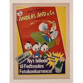 Original Anders And & Co Spiseseddel 