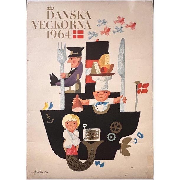 Danska Veckorna - Original Ib Antoni Plakat
