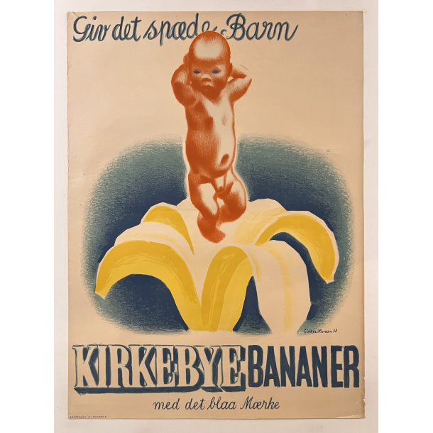 Original Sikker Hansen Plakat - - Reklame - FilmPlakaten.Com