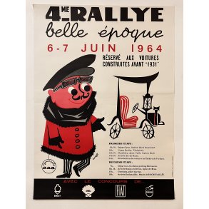 Original Plakat - Rallye Belle poque 1964 