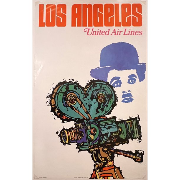 Original Plakat - United Air Lines, Los Angeles