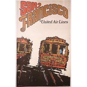 Original Plakat - United Air Lines, San Francisco 