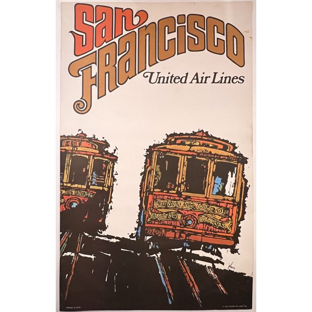 Original Plakat - United Air Lines, San Francisco 