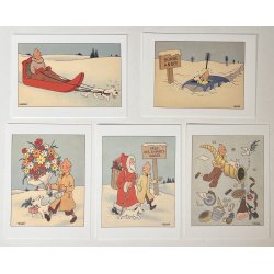 Tintin Julekort m/konvolutter