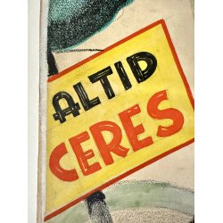 Original Tegning Og Plakat - Forlang Ceres, Drik Jydsk l I Jylland, Drik Ceres 1934