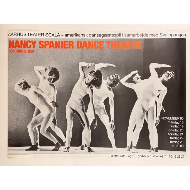 Original Aarhus Teater Plakat - Nancy Spanier Dance Theater