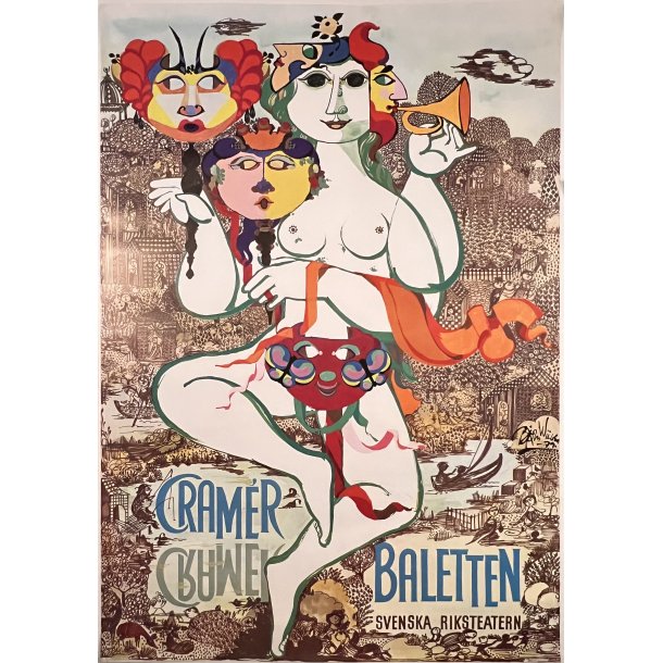 Original Bjrn Wiinblad Plakat - Cramr Baletten