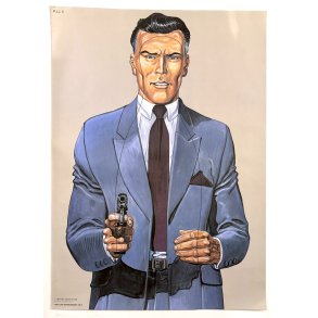 Original Plakat - Skydeskive Plakat, Skurk I Jakkest 1992