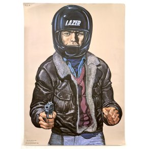 Original Plakat - Skydeskive Plakat, Skurk Med Styrthjelm 1992