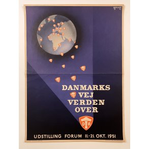 Original Thor Bgelund Plakat - Danmarks Vej Verden Over