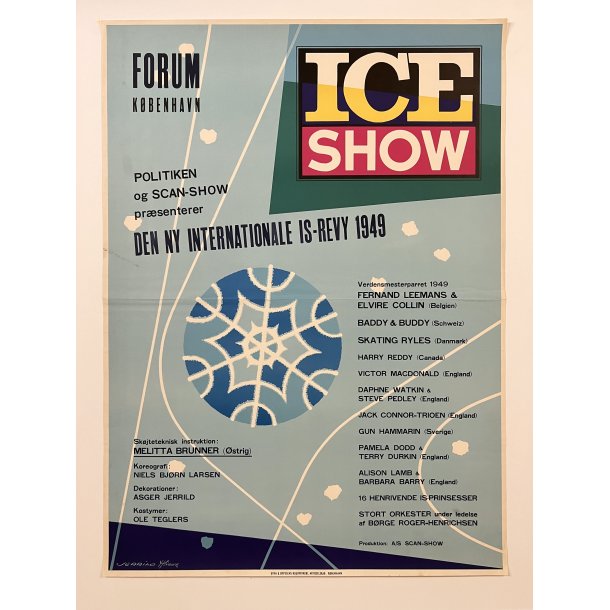 Original Ice Show Plakat - Forum Kbenhavn