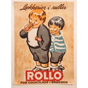 Original Plakat - Rollo, Lkkerier i ruller 