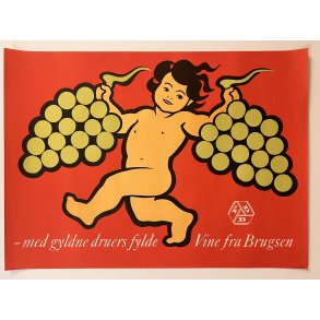Original Plakat - med gyldne druers fylde, Vine fra Brugsen