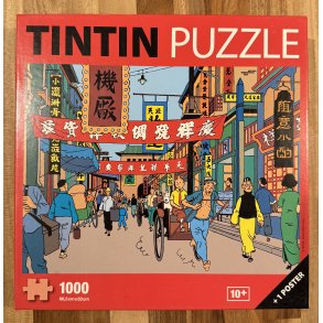 Brugt Tintin Puslespil - Shanghais Gader - 1000 Brikker