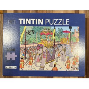 Brugt Tintin Puslespil - Elefantoptog - 1000 Brikker